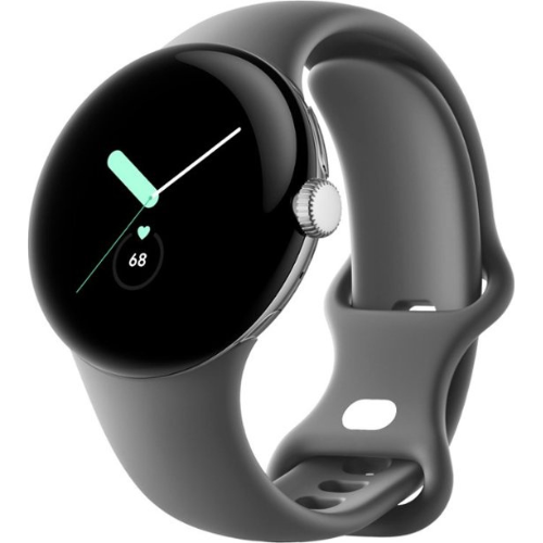 Google Pixel Watch (1st Gen) 41MM (GPS) - Polished Silver Stainless Steel - Ecofriendly