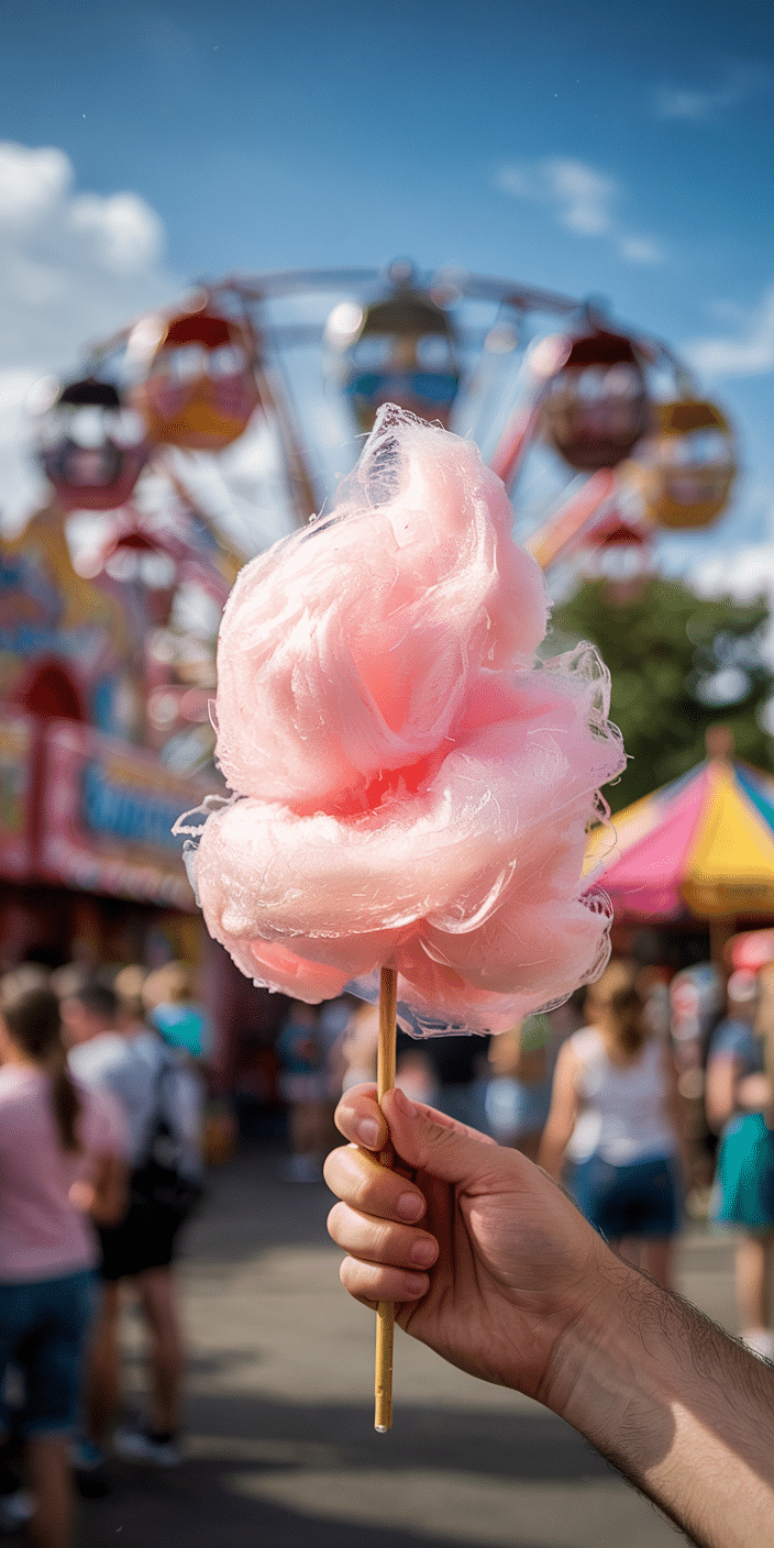 This fun and whimsical image of pink cotton candy held high at a carnival captures the essence of summer celebrations. The blurred Ferris wheel and colorful booths in the background enhance the playful, festive energy. It’s the perfect summer iPhone wallpaper for anyone looking to showcase the joy of the season. Bright, sweet, and nostalgic, this is a great option for a cute July wallpaper.