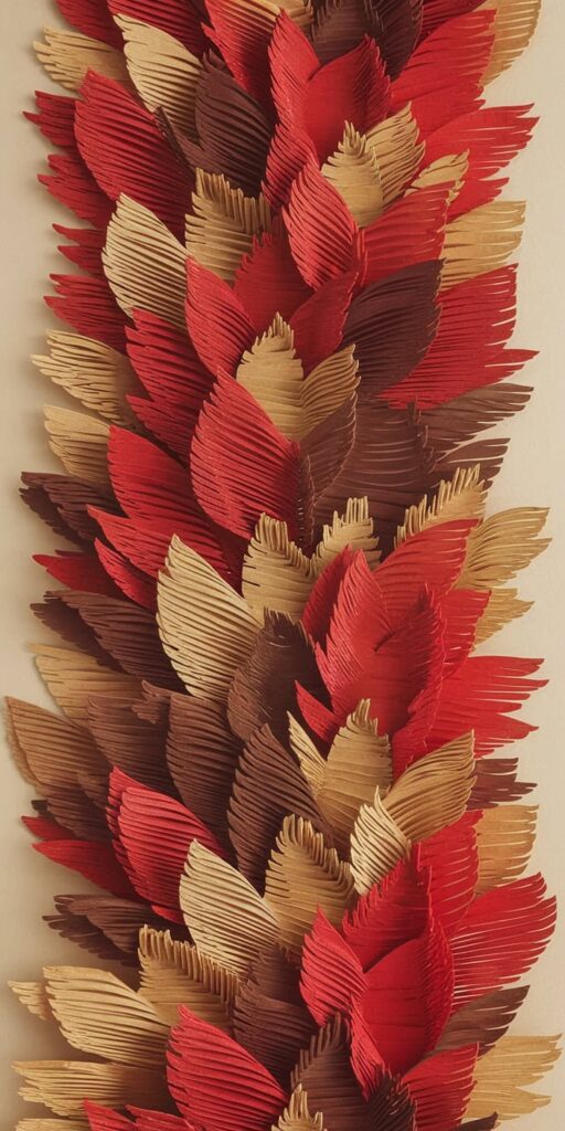 This beautifully arranged wallpaper features layered paper-style leaves in shades of red, brown, and beige, creating a tactile and cozy design. The handmade texture adds warmth and charm, perfect for users looking for a subtle Cozy Fall Aesthetic Wallpaper. It’s an ideal background for fall lovers who appreciate craft-inspired visuals and rich earthy tones on their smartphones.