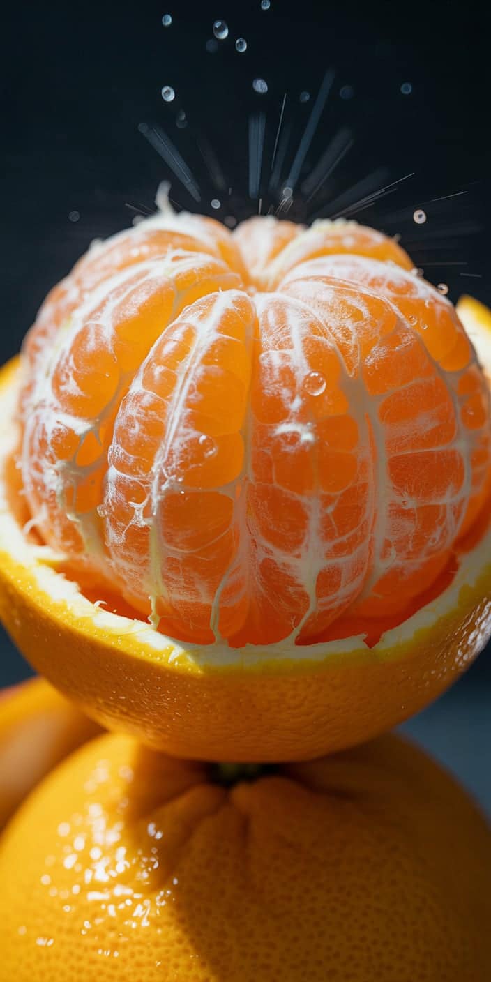 This ultra-refreshing wallpaper features a peeled, juicy orange mid-splash with droplets frozen in the air against a dark background. The rich citrus tones and high-resolution details make it an instant favorite for fans of oranges wallpapers fruit and cute orange wallpaper. It's bold, crisp, and makes your iPhone screen pop with fresh, zesty energy.
