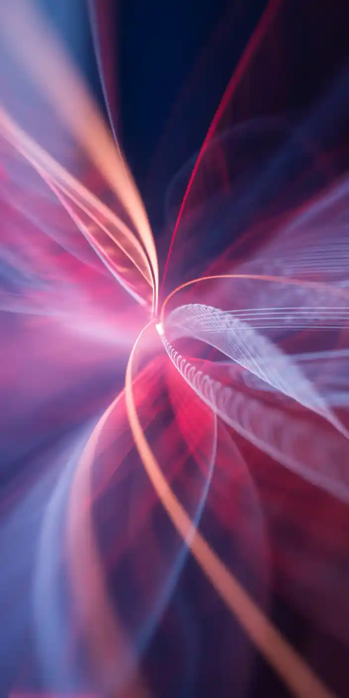 This vibrant abstract wallpaper features flowing streaks of pink, purple, and blue light curving through a dark cosmic background. The composition creates a sense of motion and energy, making it a perfect match for fans of Cool Pink Wallpaper Iphone and Space Galaxy Wallpaper 4k. The neon-like glow and soft gradients give it a futuristic and artistic feel ideal for smartphone screens. Whether you’re into tech or aesthetics, this background adds a dynamic vibe to your iPhone.