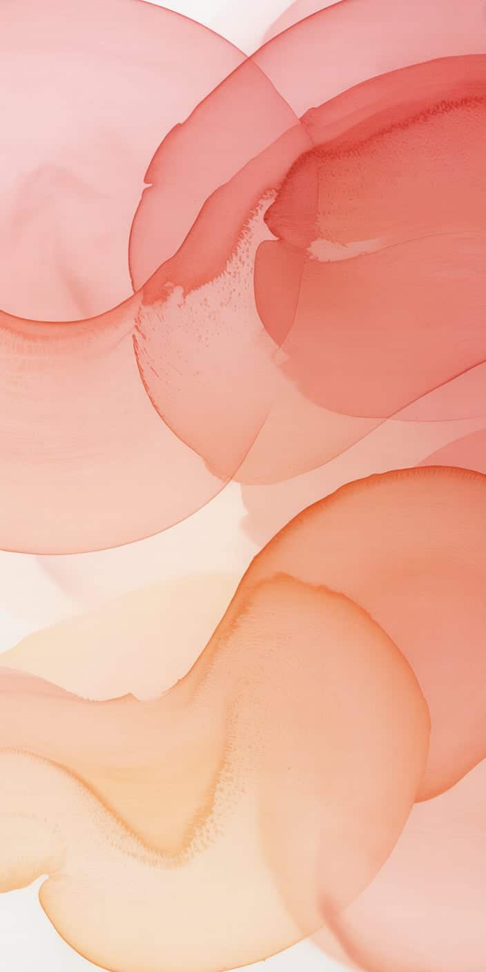 This elegant watercolor wallpaper features soft swirling layers of peach and orange tones blending seamlessly into one another. It’s an ideal peach wallpaper iPhone choice with strong appeal for fans of plain wallpaper iPhone styles. Calming, abstract, and modern, this image makes a perfect smartphone background for relaxed summer vibes.